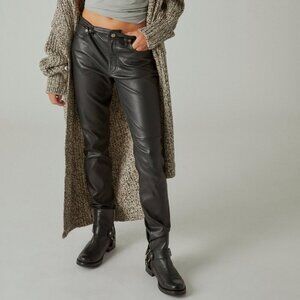Lucky Brand Bridget Lamb Leather High Rise Pants Size 32